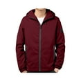 thumbnail image 1 of WTOBBY Men's Youth Hooded Jacket, Casual Zip Up Outerwear with Kangaroo Pocket, Lightweight Street Style Top for Everyday Wear,Wine M, 1 of 4