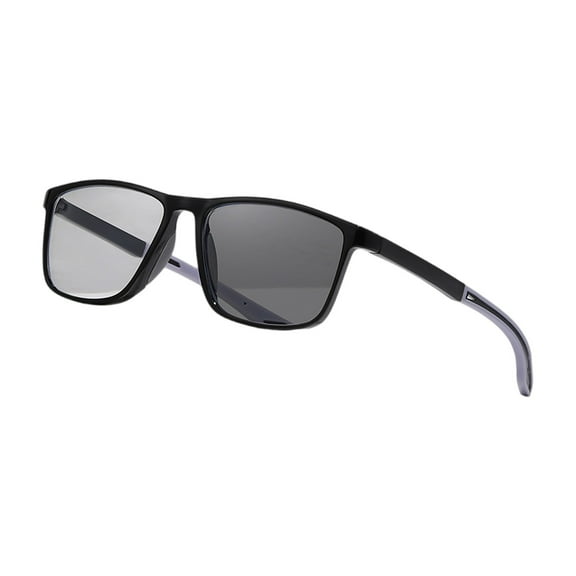 WTOBBY Photochromic Blue Light Blocking Glasses, Anti-Fall Impact Resistant Eyewear, Day/Night Transition Lenses for Computer Use & Outdoor Activities,Gray S