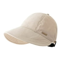 WTOBBY Three Season Women's Baseball Sun Hat, Full Face Cover UV Protective Visor Cap, Rubberized Adjustable Fisherman Style for Spring Summer Fall,Beige