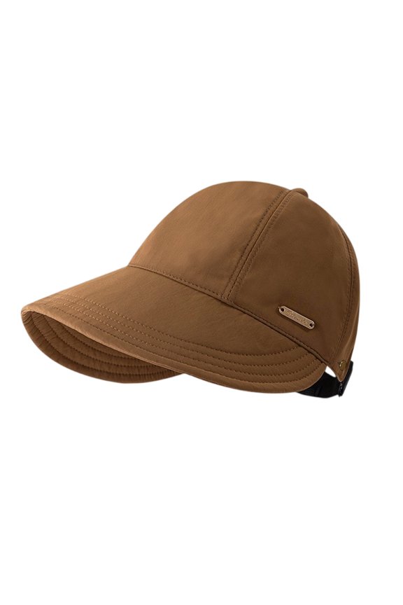 Three Season Women's Baseball Sun Hat, Full Face Cover UV Protective Visor Cap, Rubberized Adjustable Fisherman Style for Spring Summer Fall,Coffee