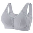 thumbnail image 1 of WTOBBY Ultra-Comfortable Women's Sleep Bra Wire-Free Vest Design with Front Buckle, Light Gathering Support for Nighttime Wear, Soft and Supportive Underwear,Gray 42, 1 of 3