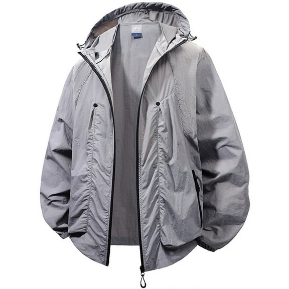 WTOBBY Unisex Summer Light Breathable Sun Protective Skin Clothing with UPF 50  UV Protection, Outdoor Sports Wear for Men and Women, Same Design for Sun Shade ,Gray 2XL