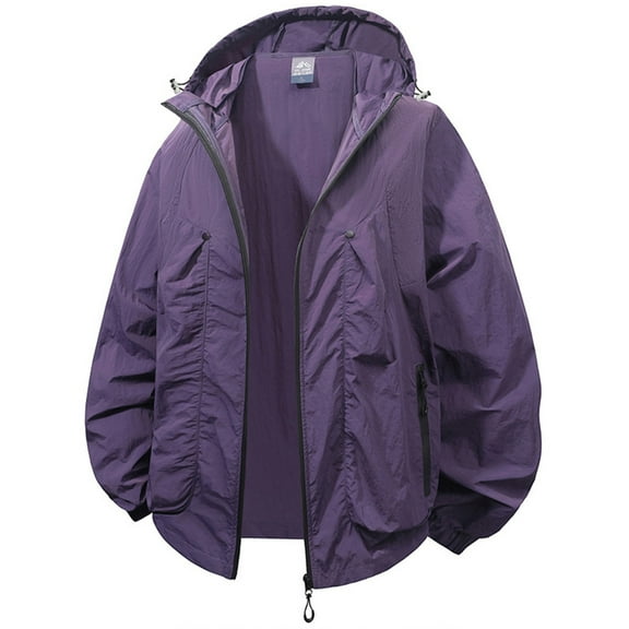 WTOBBY Unisex Summer Light Breathable Sun Protective Skin Clothing with UPF 50  UV Protection, Outdoor Sports Wear for Men and Women, Same Design for Sun Shade ,Purple L