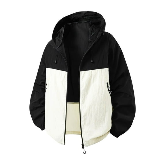 WTOBBY Unisex Sun Protective Jacket Set, Couple Matching Quick-Dry Workwear Tops with UPF 50+, Outdoor Water-Resistant Breathable Skin Layer,Clear XL