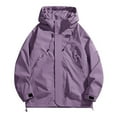 thumbnail image 1 of WTOBBY Unisex Windproof Jacket for Autumn Casual Sports - Zipper Workwear Design, Functional and Stylish, Perfect for Men and Women in Outdoor Activities and Daily Use,Purple M, 1 of 3