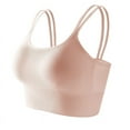thumbnail image 1 of WTOBBY Wire-Free Women's Camisole with Removable Chest Pad, Sexy Oversized Comfort Fit Sleepwear, Plus Size Stretchy Soft Tank Top for Layering and Support,Pink M, 1 of 5