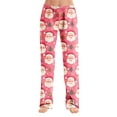 thumbnail image 1 of WTOBBY Women's Anime Print Pajama Pants, Casual Sleepwear with Drawstring Elastic Waist, Comfortable Straight Leg Design for Yoga and Holiday Christmas Print for Home Use,Red S, 1 of 7