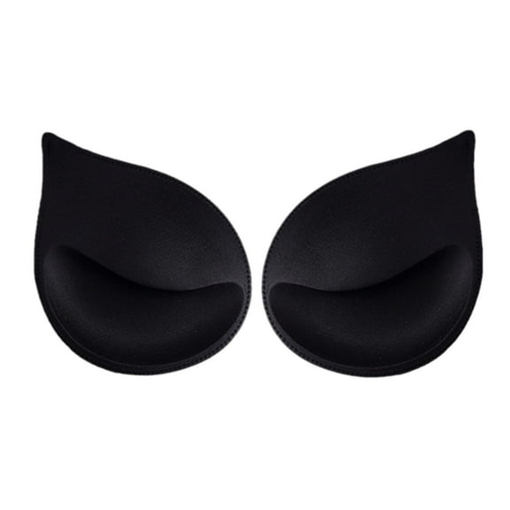 WTOBBY Women's Breathable Bra Pad Inserts: Push Up Pads for Sports Bras, Swimsuits & Tanks, Removable Lightly Padded Cups for Enhanced Lift and Shape, Comfortable Sponge,Black One Size