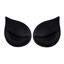 WTOBBY Women's Breathable Bra Pad Inserts: Push Up Pads for Sports Bras, Swimsuits & Tanks, Removable Lightly Padded Cups for Enhanced Lift and Shape, Comfortable Sponge,Black One Size