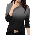 thumbnail image 1 of WTOBBY Women's Casual Fashion Gradient Marble Print Round Neck Long Sleeve Pullover Top, Comfortable Blouse for Stylish and Relaxed Everyday Wear,Dark Gray XL, 1 of 4