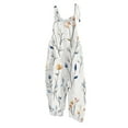 thumbnail image 1 of WTOBBY Women's Casual Loose Retro Jumpsuit with Butterfly Print, Cotton Linen Blend Fabric and Shoulder Straps for Comfortable Stylish Outfits,White2XL, 1 of 6