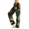 thumbnail image 1 of WTOBBY Women's Christmas Print Flannel Pajama Pants, Casual and Fashionable Sleepwear with Festive Patterns, Soft Fabric for Comfortable Home Use,Dark Green XL, 1 of 6