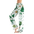 thumbnail image 1 of WTOBBY Women's Christmas Print Flannel Pajama Pants, Casual and Fashionable Sleepwear with Festive Patterns, Soft Fabric for Comfortable Home Use,Green M, 1 of 6