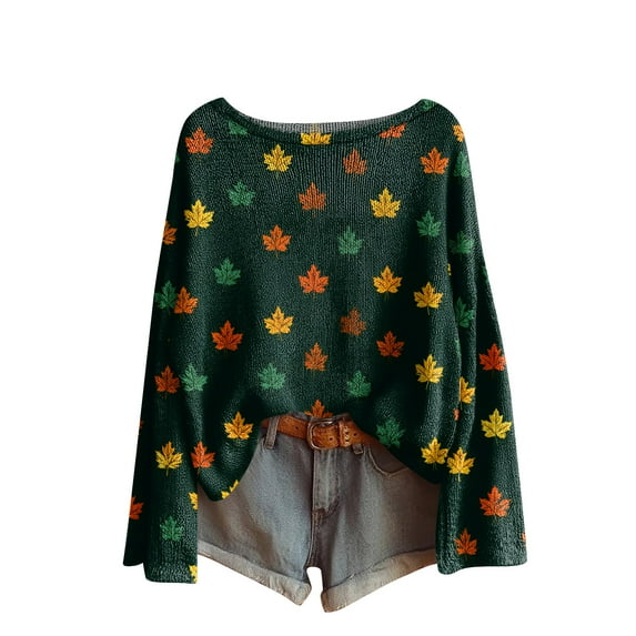 WTOBBY Women's Fashion Long Sleeve Christmas Snowman Snowflake Print Cardigan, Holiday Themed Jacket for Festive Outfits and Seasonal Wear,Green 2XL