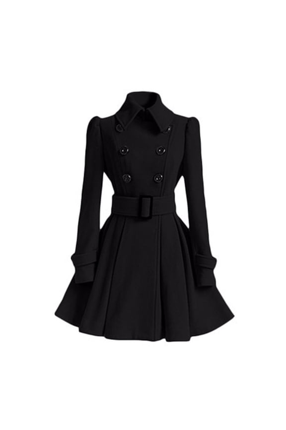 Women's Faux Suede Button Jacket with Oversized Fit and Gathered Hem, Short Length Vintage Coat with Pockets, Casual Outerwear,Black XL