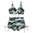 thumbnail image 1 of WTOBBY Women's Floral Printed Bikini Set Two-Piece High Waisted Swimsuit Sexy Bathing Suit Adjustable Straps for Pool Party,Army Green L, 1 of 4