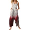 thumbnail image 1 of WTOBBY Women's Halloween Printed Cotton Jumpsuit, Sleeveless Casual Design with Loose Fit for Breathability, Perfect for Comfortable Everyday Wear,GrayS, 1 of 7