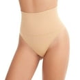 thumbnail image 1 of WTOBBY Women's High-Waisted Shapewear Shorts, Tummy Control and Butt Lifting, Seamless Compression Underwear, Breathable Power Mesh Fabric, Body Shaper Pants ,Beige L, 1 of 3