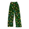 thumbnail image 1 of WTOBBY Women's Holiday-Themed Print Pajama Pants, Plush and Warm Fleece Bottoms with Christmas Snowflake and Tree Patterns, Comfortable Sleepwear for Women,Deep Red S, 1 of 5