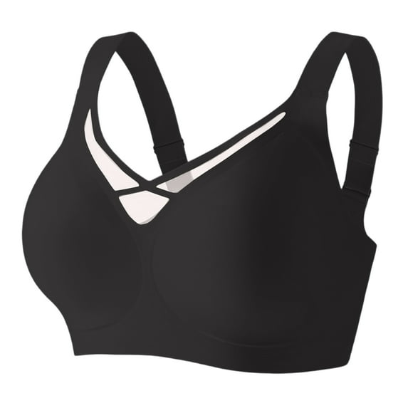 WTOBBY Women's Large Size Mesh Underwire Bra with Side Support for Full Coverage, Minimizer Effect to Reduce Bust Appearance, Breathable Fabric for All-Day Comfort,Black 34