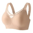 thumbnail image 1 of WTOBBY Women's Large Size Mesh Underwire Bra with Side Support for Full Coverage, Minimizer Effect to Reduce Bust Appearance, Breathable Fabric for All-Day Comfort,Light Brown 36, 1 of 5