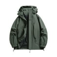 thumbnail image 1 of WTOBBY Women's Lightweight Waterproof Windbreaker, Hooded Outdoor Jacket, Wind and Rain Resistant Shell, Long Sleeve Activewear Coat, Perfect for Hiking and Travel,Dark Green M, 1 of 5