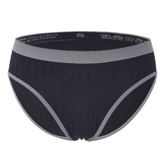 WTOBBY Women's Low-Rise Seamless Hipster Panties, Color Block Design, No Show Underwear, Lightweight Breathable Fabric, Cheeky Coverage Briefs with Comfort Stretch ,Gray L