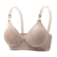 thumbnail image 1 of WTOBBY Women's Plus Size Traditional Thin Cup Bra with Basic Design, Wireless for Comfort, Full Coverage for Support, Perfect for Everyday Wear under Clothing,Light Gray 38, 1 of 5