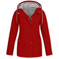 thumbnail image 1 of WTOBBY Women's Plus Size Waterproof Sun Protection Jacket - Hooded Windproof Raincoat for Outdoor Sports, Activities and Daily Commute ,Red L, 1 of 4