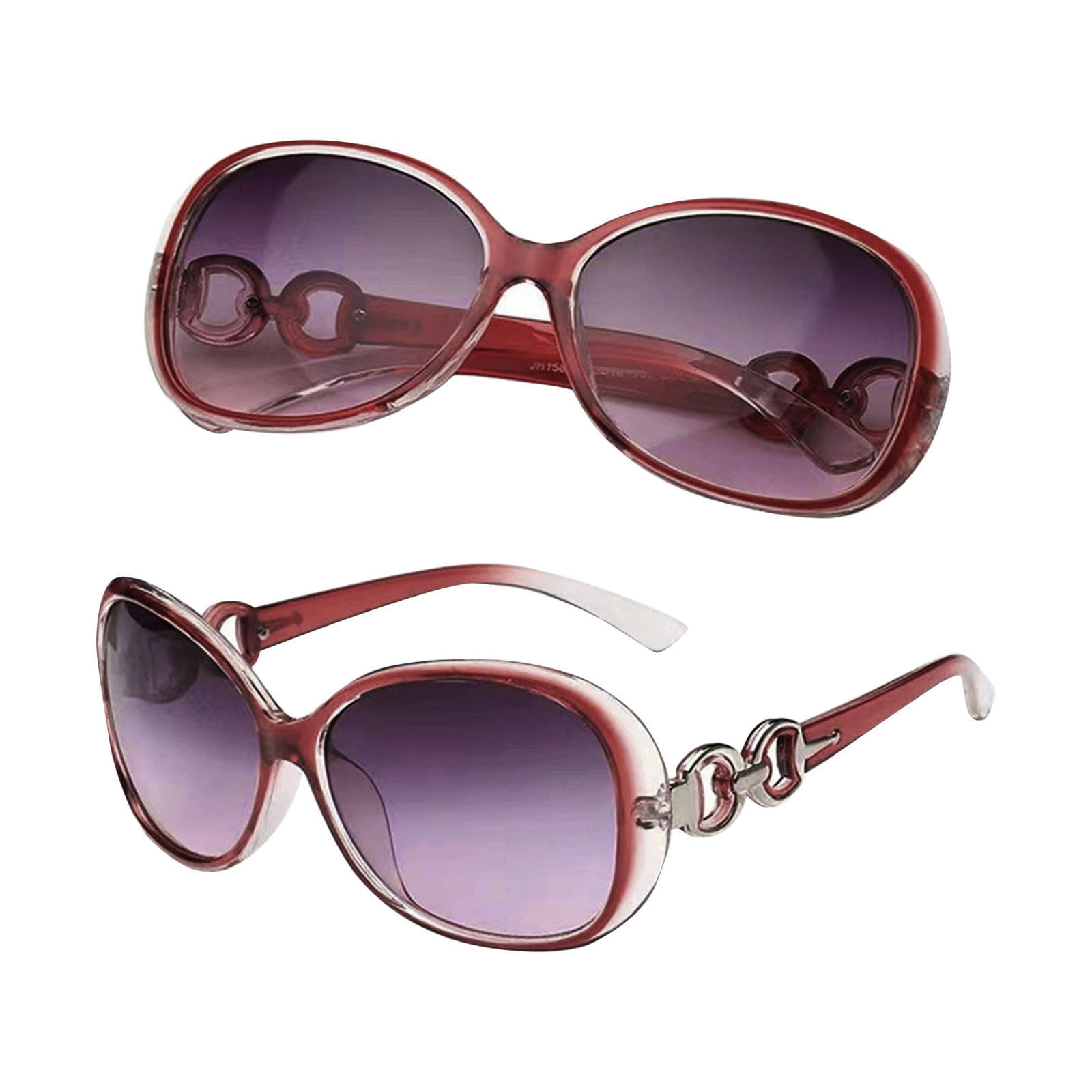 Retro Oval Cat Eye Sunglasses with UV Protection, Plastic Frame Genuine Vintage Womens Oval Lens Elongated Black Cat Eye  main image 3