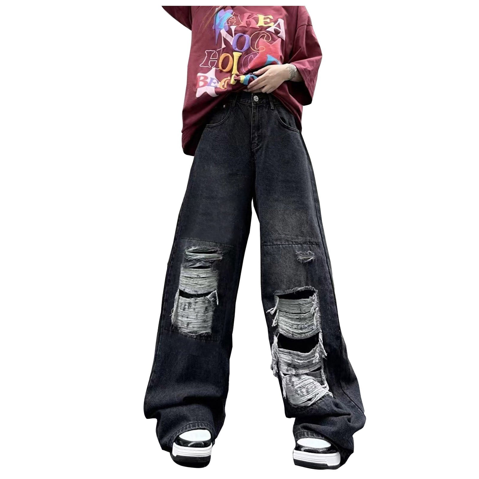 order Loose denim half pants used 