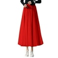 thumbnail image 1 of WTOBBY Women's Sequin Embellished Long Tulle Solid Color Elegant Skirt, Layered Mesh Tea Length Big Hem Skirt for Evening Galas Prom and Party Events,Red S, 1 of 5
