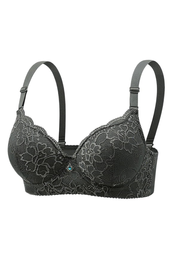 Women's Sexy Lace Bra with Soft Underwire for Support, Adjustable Straps for Custom Fit, Gathered Cups for Enhanced Cleavage, Comfortable for Special Occasions,Green 46