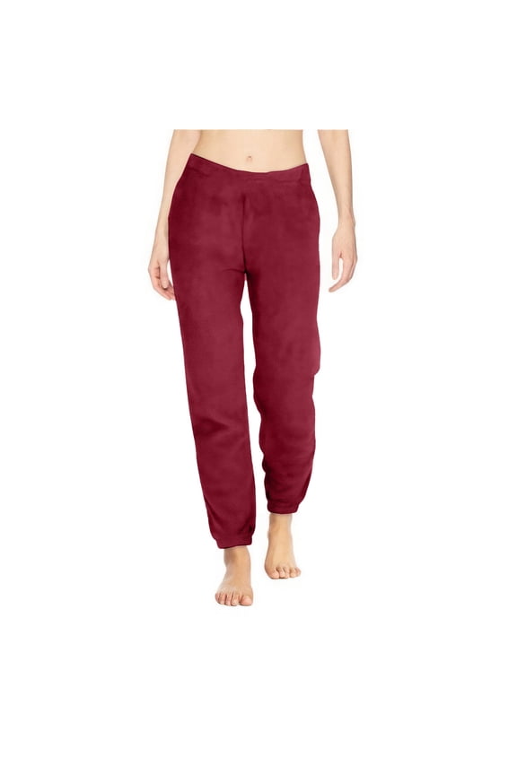 Women's Solid Color Trousers with Cuffs, Casual Pajama Pants for Sleepwear and Home Use, Comfortable Fit with Cuffed Ankles, Women's Versatile Pants for Lounge and Bedtime,Red 2XL