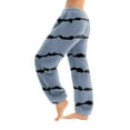 thumbnail image 1 of WTOBBY Women's Striped Print Pajama Pants with Elastic Cuffed Bottoms - Classic Pattern Sleepwear for Comfortable Home Lounge Wear - Straight Leg Comfortable Fit,Blue S, 1 of 6