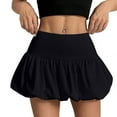 thumbnail image 1 of WTOBBY Women's Summer Bubble Skirt High Waist A-Line Fashion Design with Built-in Shorts, Breathable Casual Short Skirt for Beach Vacation and Daily Outdoor Activities,Black L, 1 of 4