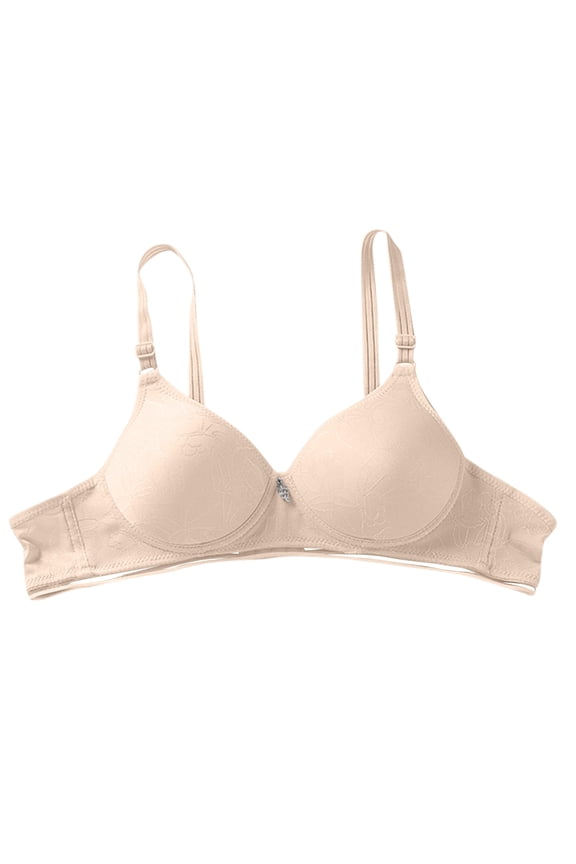 Women's Thin Wireless Bra for Small Bust, Gathered Cups for Natural Lift, Comfortable and Supportive for All-Day Wear, No Underwire for Freedom,Complexion 34