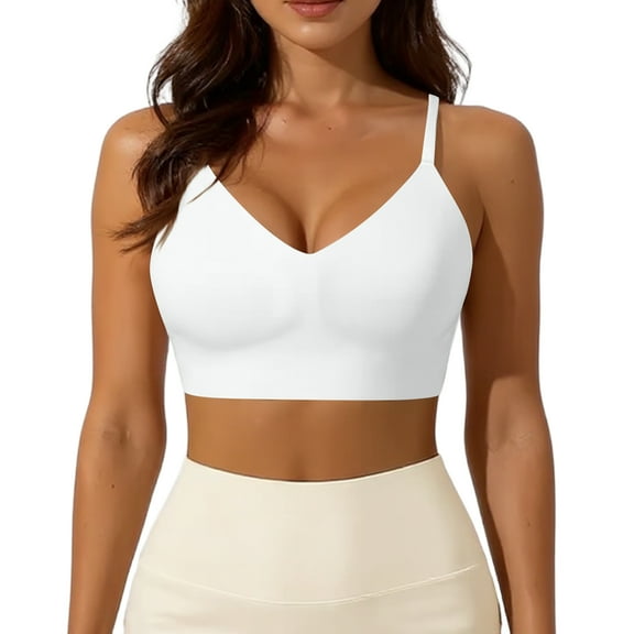 WTOBBY Women's U-Back Underwire Bra with Deep Backless Design, Gathered Cups for Enhanced Cleavage, Supportive Fit for Large Bust, Ideal for Evening Wear,White 34