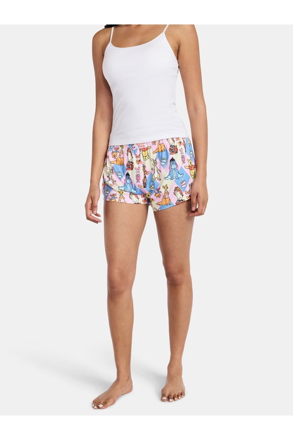 Winnie the Pooh Women's Jersey Knit Sleep Shorts, 2-Pack, Sizes XS-3X