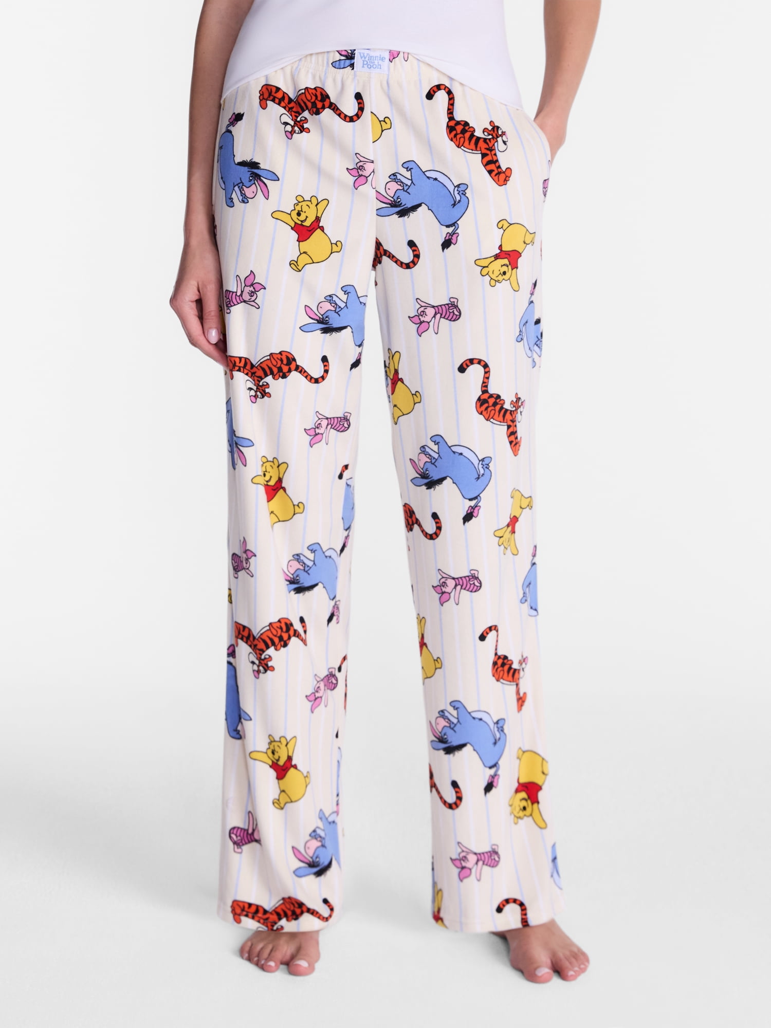 Winnie the Pooh Women's Wide Leg Velour Sleep Pants, Sizes XS-3X