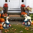 thumbnail image 1 of WTQVGQ Halloween Thanksgiving Goose Pumpkin Yard Stake, White Plastic Holiday Decor for Garden, Outdoor Party Display or Christmas Tree Topper, 1 of 6