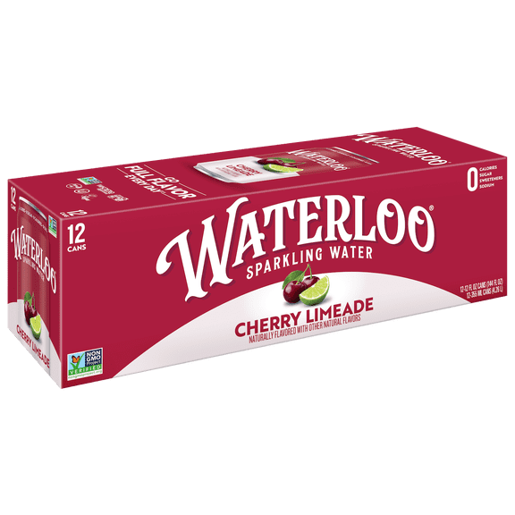 Waterloo Sparkling Water, Cherry Limeade, 12 fl oz, 12 Pack Cans