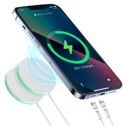 WTUHU Magnetic Wireless Charger 2-Pack 15W Compatible with iPhone Charger Mag-Safe Charging Pad Compitable for iPhone 15/14/13/12 Series Fast Charging
