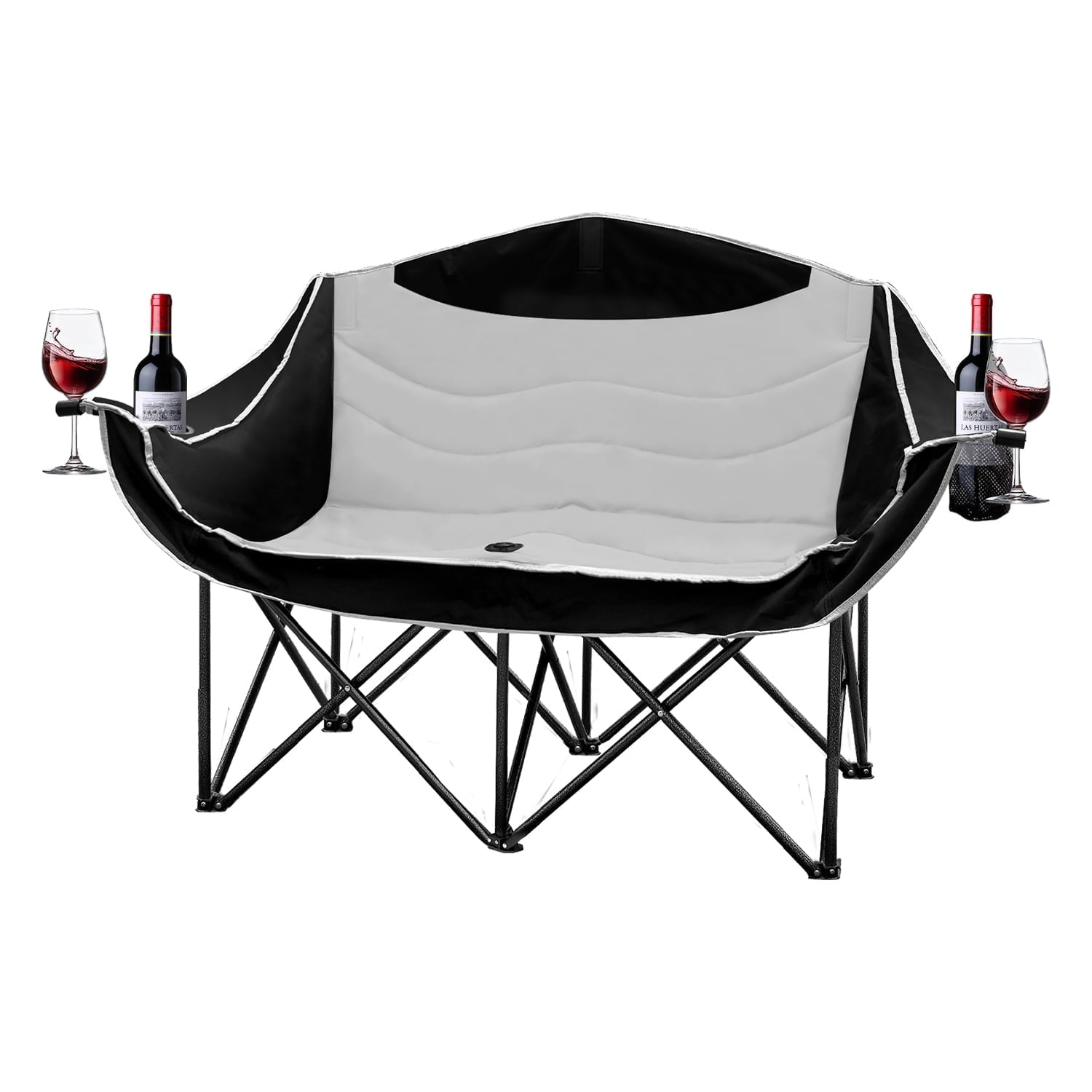 Pvc Double Chair WTVIDAS Double Camping Chair XL Oversized for Adults, Folding Camping ...