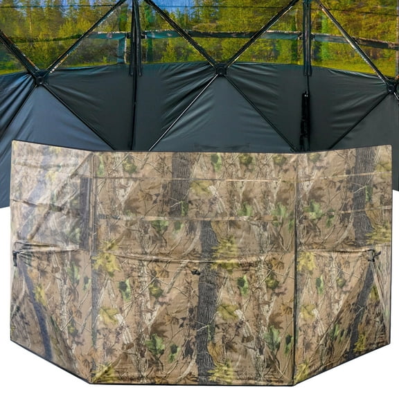 WTVIDAS Large Hunting Blind for Turkey Pop Up Ground Blind Portable & Silent 3-Panel Hunting Ground Blinds for Deer Duck Turkey Hunting