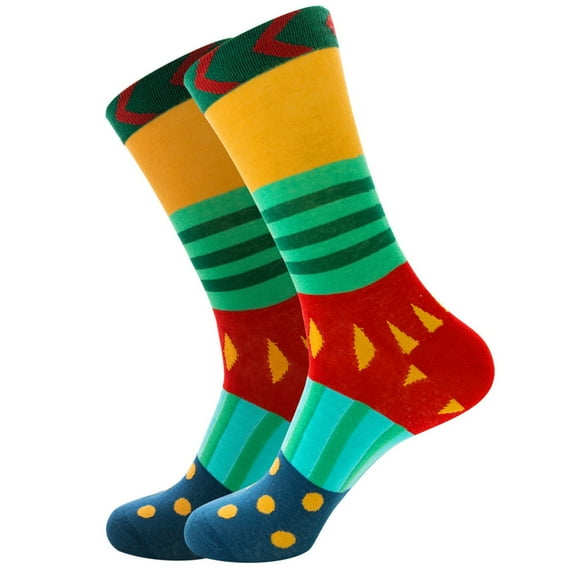 WTXUE Ankle Socks, Adult Unisex Stripe Stripe Colorful Street Personality Medium Socks