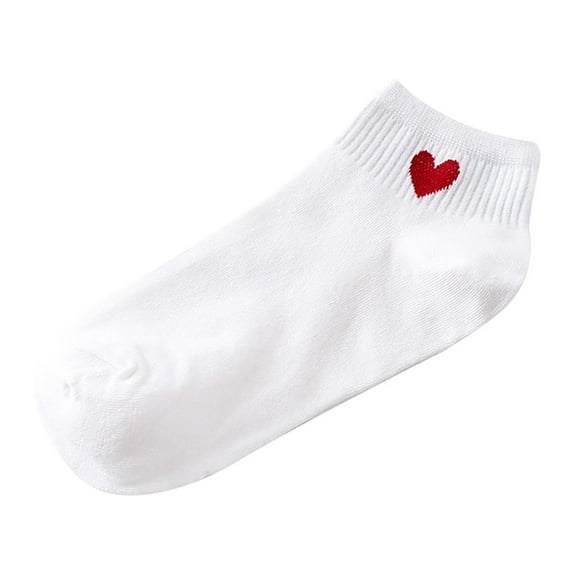 WTXUE Ankle Socks for Women, Low Cut Socks Women, Short Stripe Comfortable Stockings Non-Slip Unisex Stockings 1Pair Color Socks, Red