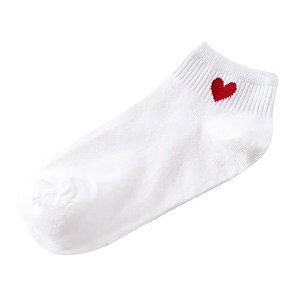 WTXUE Ankle Socks for Women, Low Cut Socks Women, Short Stripe Comfortable Stockings Non-Slip Unisex Stockings 1Pair Color Socks, Red