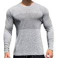 thumbnail image 1 of WTXUE Base Layers Long Sleeve, Crew Neck Mesh Breathable Sweat Pullover Base Shirt Running Basketball Outdoor Training Light Jacket Activewear for Men Grey L, 1 of 10