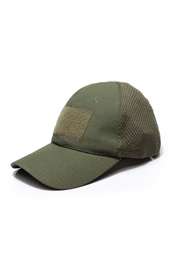 Baseball Cap Trucker Hat Male Female Neutral Summer Solid Grid Baseball Caps Dome Adjustable Hat Visors Mesh Hat Snapback Hats Summer Hats Army Green One Size